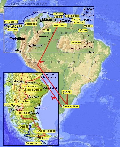 Map South America